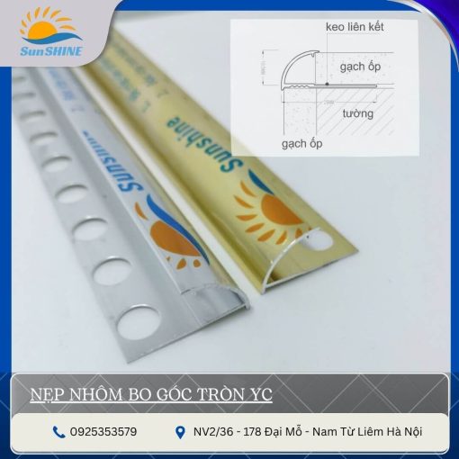 Nẹp Nhôm Bo Góc Tròn YC