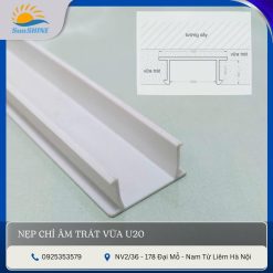 Nẹp chỉ âm trÁT VỮA U20