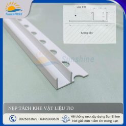 Nẹp tách khe vật liệu F10- mặt cắt cận cảnh dùng để tách khe giữa các vật liệu.