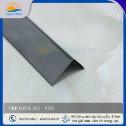 Nẹp Inox 201 V20 màu đen gương. Kích thước 20mm x 20mm x 0.3mm. Dùng để trang trí và che góc tường.
