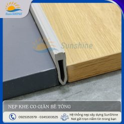 Nẹp khe co giãn bê tông. Dùng tạo khe co giãn trên bề mặt phẳng.